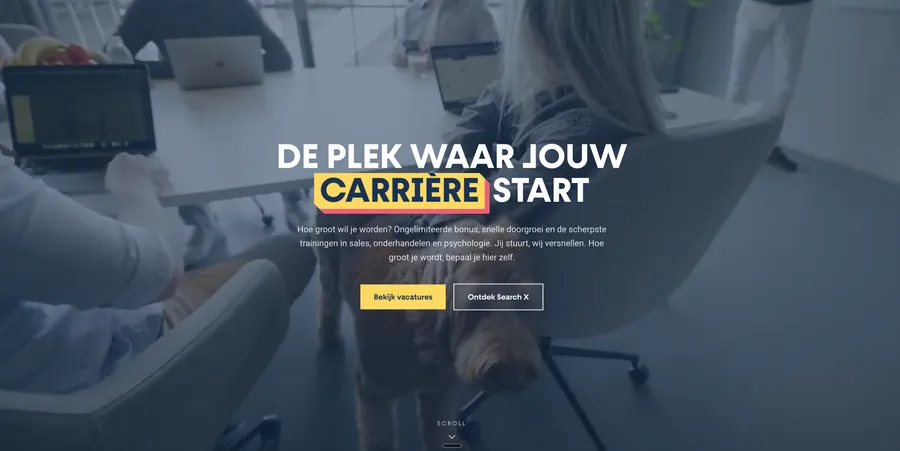 Employer-branding website Werken bij SearchX